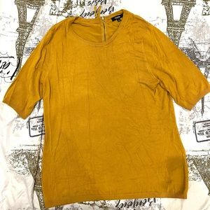 Mustard Yellow 3/4-Sleeve Premise Sweater